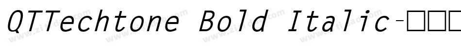 QTTechtone Bold Italic字体转换